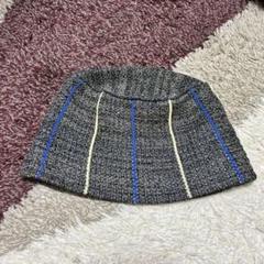 NOROLL ニットハット グレー 青 黄色 ストライプ NOROLL ニットハット グレー 青 黄色 ストライプ
