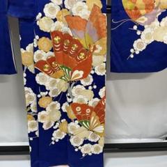 C88正絹 振袖 金駒刺繍 金箔 着物 - メルカリ