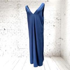 ZARA ラインロングワンピース　紺色　USサイズM