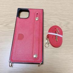 iPhone14 Plus スマホショルダーケース　レッド　おしゃれ