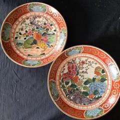 「華やかに、九谷の皿を食卓に」 九谷焼色絵皿(直径21cm) 2客セット 骨董ア 華やかに、九谷の皿を食卓に」 九谷焼色絵皿(直径21cm) 2客
