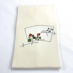 帯2413 ○高級 正絹 塩瀬 駒刺繍 名古屋仕立て 名古屋帯 - メルカリ