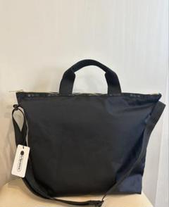 ☆レスポ　A4 2wayトート　黒　美品 ML 2 WAY TOTE ラフィアゼブラ/ブラック（トートバッグ