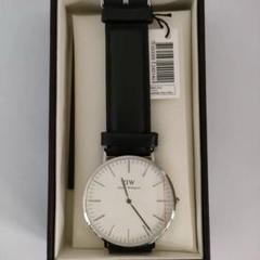【展示品／未使用】ダニエルウェリントン　腕時計　40mm　シルバー　本革