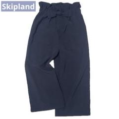Skipland スキップランド 子供服 ガールズ ワイドパンツ リボン付き 黒