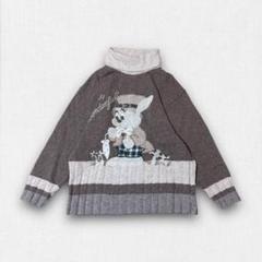 かずくま様ご依頼品　ニット刺繍デザイン　ワインレッド　昭和レトロ　ライオン　動物 Samansa Mos2】刺繍作家マカベアリスさんとの人気コラボ企画秋の