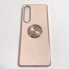 Sony Xperia 1 V ケース リング付き ライトピンク スタンド機能