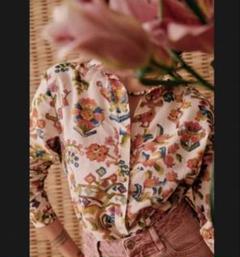 美品希少✨SEZANE セザンヌ　ブラウス　プリーツ　花柄　シャーリング　総柄 美品希少 SEZANE セザンヌ ブラウス プリーツ 花柄 ボリューム袖
