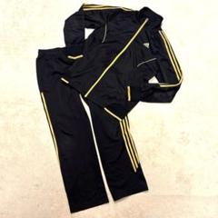 XLサイズ⭐️adidas ジャージ セットアップ　黒×金　00年代 大きいサイズ