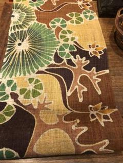 HEMP/山岳少数民族モン族手織麻布若手作家のカラー染色 巾35cm/長さ約7m