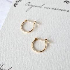『YOU』パール♡【ノジェス】K10 サークル ゴールド フープピアス☆ YOU様専用』パール♡【ノジェス】K10 サークル ゴールド フープ