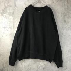 Y5319古着　トレーナー　スウェット　黒　無地　90s Y2K