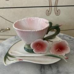 ふか様新品華麗なる立体陶翔舞千　マイセン Magnificence Flower by Tosho Maisen カップ&ソーサー 陶翔舞千