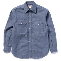 ザ・リアルマッコイズ シャンブレー半袖シャツ ステンシルカスタム 16 MS16003 REAL McCOY'S NAVY CHAMBRAY SHIRT S/S マッコイ