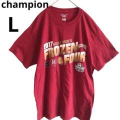 美品 チャンピオン L 2017 Frozen FOUR 半袖 Tシャツ 赤