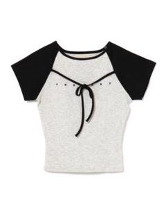 andmary アンドマリー Alma ribbon tops gray