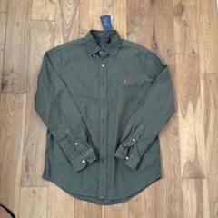 【新品】Polo Ralph Lauren 長袖シャツ オリーブグリーン Polo Ralph Lauren シルクシャツ | グリーン | FARFETCH JP
