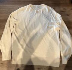 ユニクロU リネンサマーニット　クリーム色XL