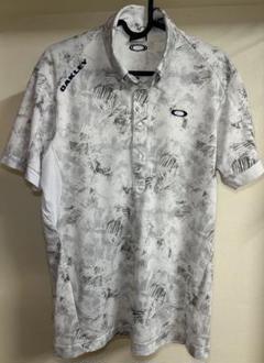 【美品】オークリー ボタンダウン 半袖ポロシャツ ゴルフメンズM 高機能