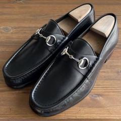 ITALY製 GUCCI 1953 ホースビットローファー 40 E 26.0 グッチ ホースビット 1953〕メンズ ローファーブラック レザー