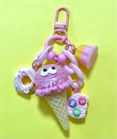 じゃらじゃらキーホルダー ピンクなアイスクリームset