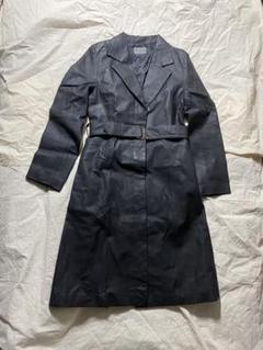 ◎高級◎ 90s. 本革 ヴィンテージレザートレンチコート 牛革 日本製 nxd2050-4.jpg