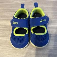 asics ベビーサンダル 13.5cm 青/黄