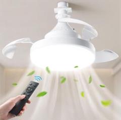 LEDシーリングファンライト 6-8畳 ファン付き照明　暑さ対策 工事不要