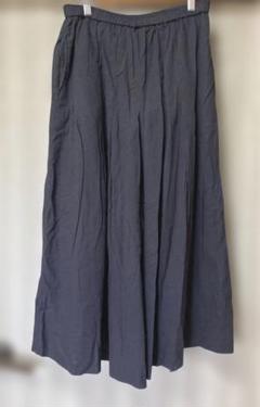 dgy 新品　麻レーヨン　タックワイドパンツ