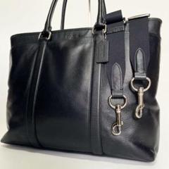 コーチ メトロポリタン F54753 ペブルドレザー 黒 2way トート