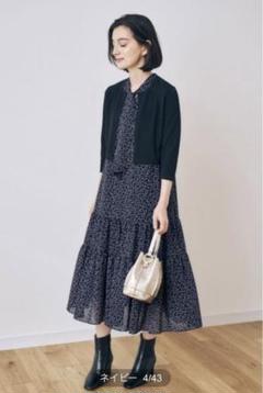 アナイ　ANAYI ミニドットティアードボウタイワンピース　34サイズ ミニドットティアードボウタイ ワンピース | ANAYI/アナイ