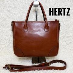 希少オーダー Hertz トートバッグ 2way ファスナー ビジネスバッグ 茶