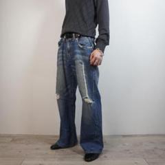 TRUE RELIGION ダメージ加工 フレアデニム ジーンズ /XW280 TRUE RELIGION ダメージ加工 フレアデニム ジーンズ /XW280