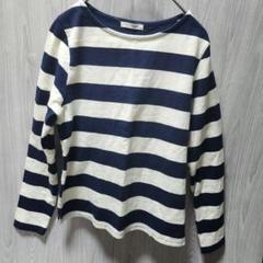 神戸レタス 長袖Tシャツ ボーダー ボートネック コットン100% M
