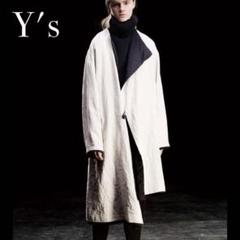 ✨美品✨Y'sワイズ リネンウールリバーシブルロングコート シングル 19AW ✨美品✨Y'sワイズ リネンウールリバーシブルロングコート