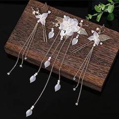 ウェディング ヘッドドレス 花とパール