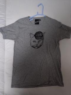 BEAMS T 猫イラスト Tシャツ M グレー