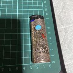 貴重インディアンジュエリーBic使い捨てライターケース、ターコイズとサンゴ入 m17473010060_1.jpg?1681698573