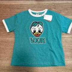 ルイー刺繍ターコイズTシャツ