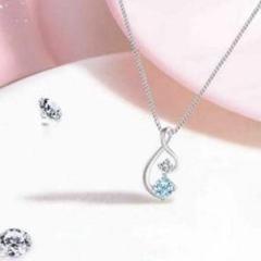 S.White ネックレス ジルコニア シルバー925 金属アレルギー対応