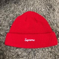 supreme ニット帽 ビーニー 赤