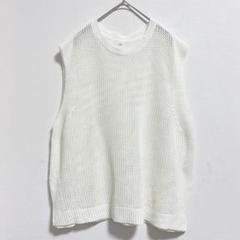 アダプトリテイリング メッシュノースリーブカットソー L 大きめ 無地 夏