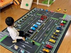 パーキング プレイマット 駐車場デザイン ラグ トミカ ミニカー 玩具 子供部屋