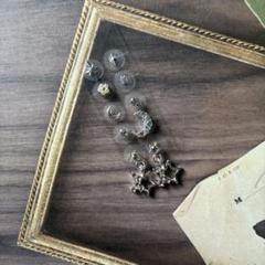 ⑧セルフ 耳ツボ ピアス シールピアス イヤリング 揺れるシールピアス