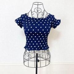 ♡アベイル♡ ミニトップス　ドット柄　ショート丈　大きいサイズ　ストレッチ　3L
