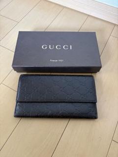 GUCCI ブラックレザー長財布