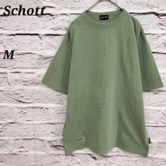 i216 ショット【M】クルーネック半袖Tシャツ ゆったり くすみグリーン