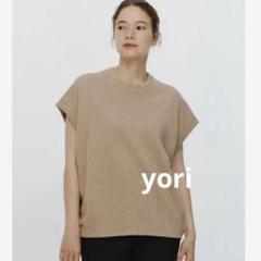 yori ヨリ　ペプラムカットソー　チェック　日本製 yori(ヨリ) ギンガムチェックバルーンスリーブブラウスYR2221