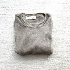 evam eva エクリュー ニット クルーネック 長袖　新品未使用 evam eva エヴァムエヴァ カシミヤ 畦編み ニット プルオーバー