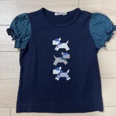 familiar ネイビー Tシャツ 女の子と犬刺繍　新品未使用　150cm familiar - ファミリア Tシャツ 紺色 130の通販 by kanapoko's